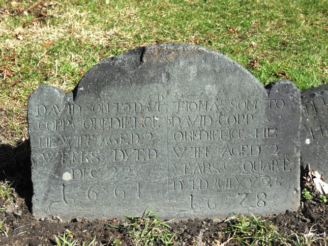 David and Thomas Copp Grave Marker