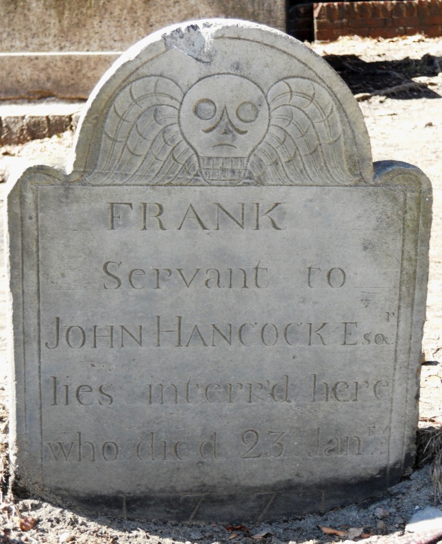 Gravestone of Frank, Servant of John Hancock
